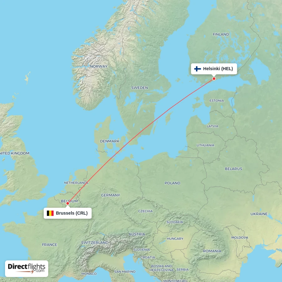 CRL - HEL route map