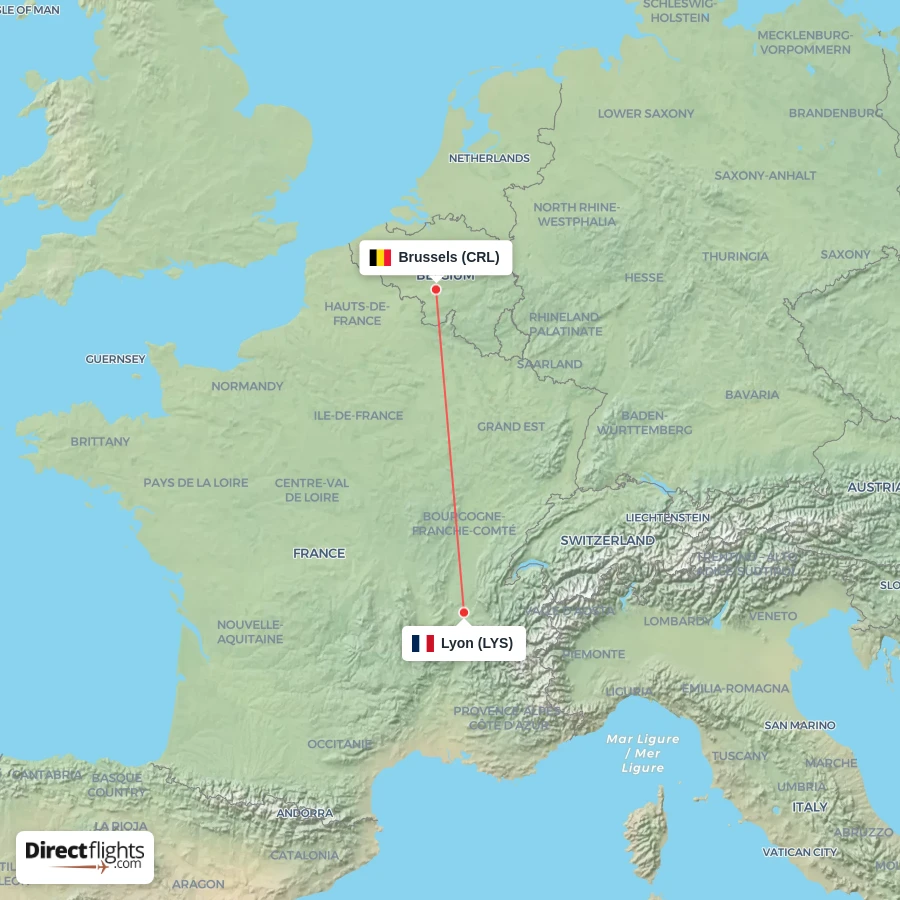 CRL - LYS route map