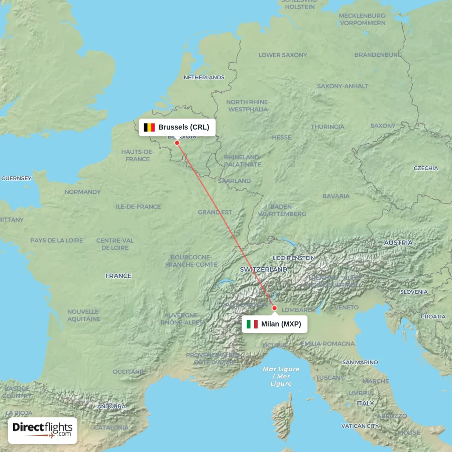 CRL - MXP route map