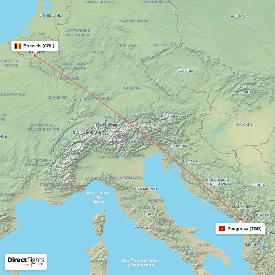 CRL - TGD route map