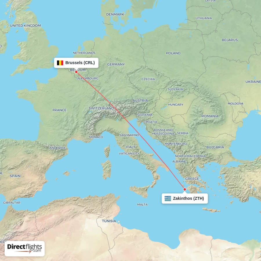 CRL - ZTH route map