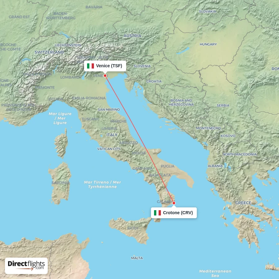 CRV - TSF route map