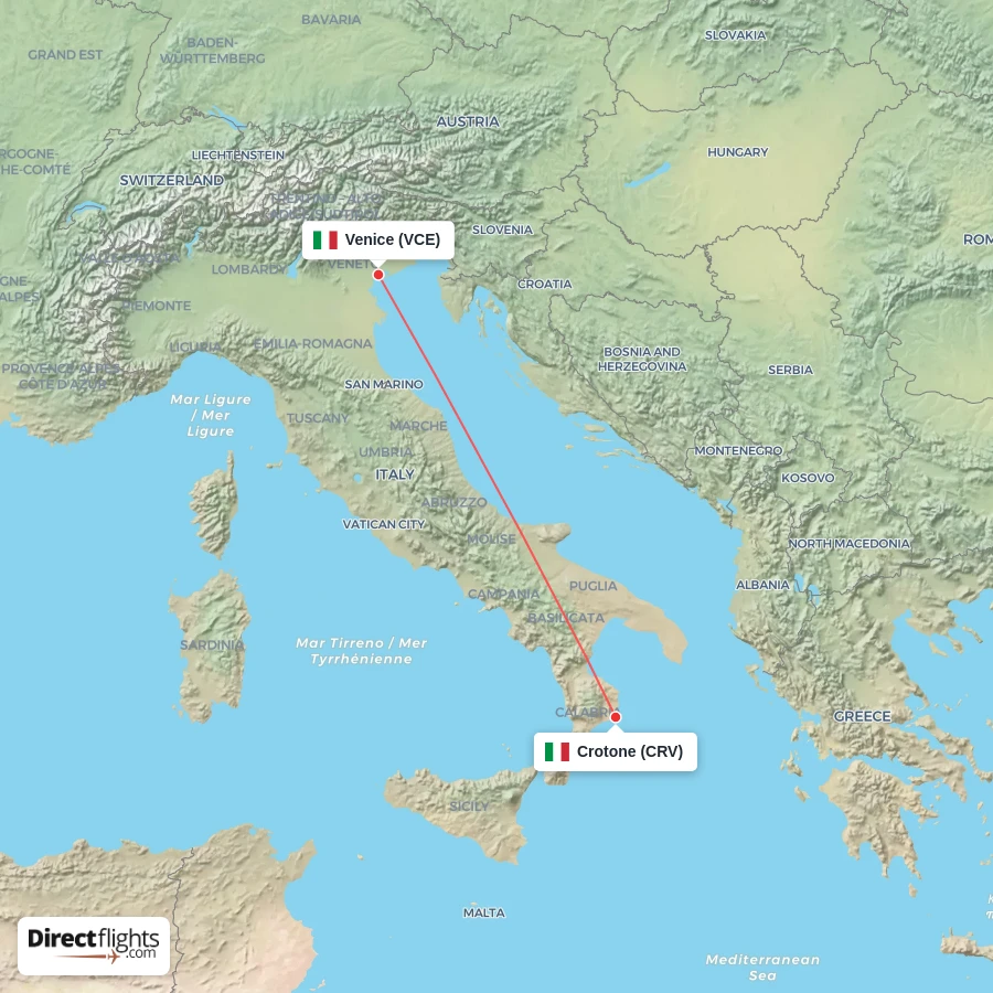 CRV - VCE route map