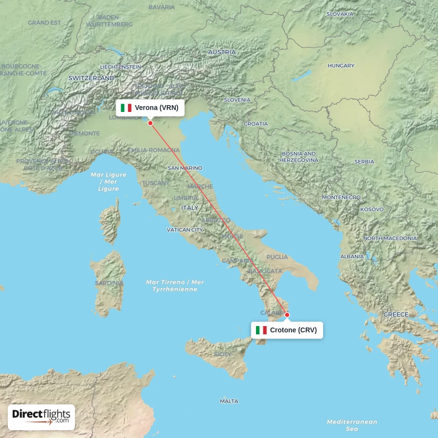CRV - VRN route map
