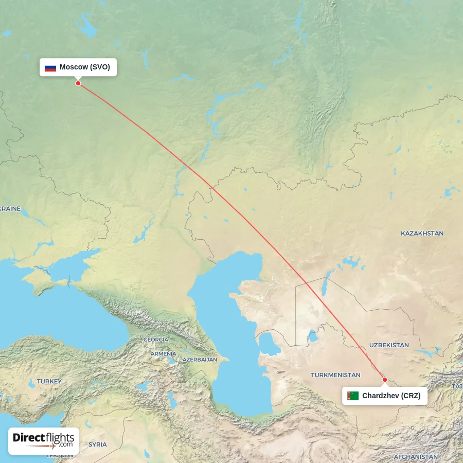 CRZ - SVO route map