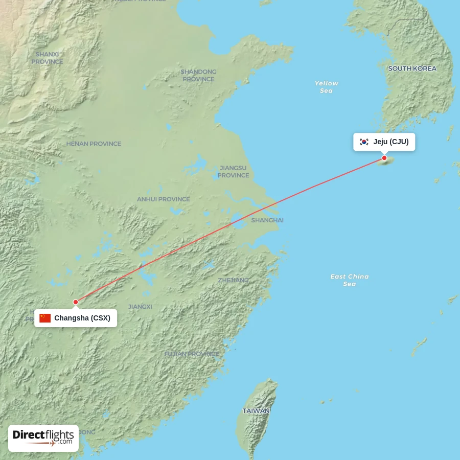 CSX - CJU route map