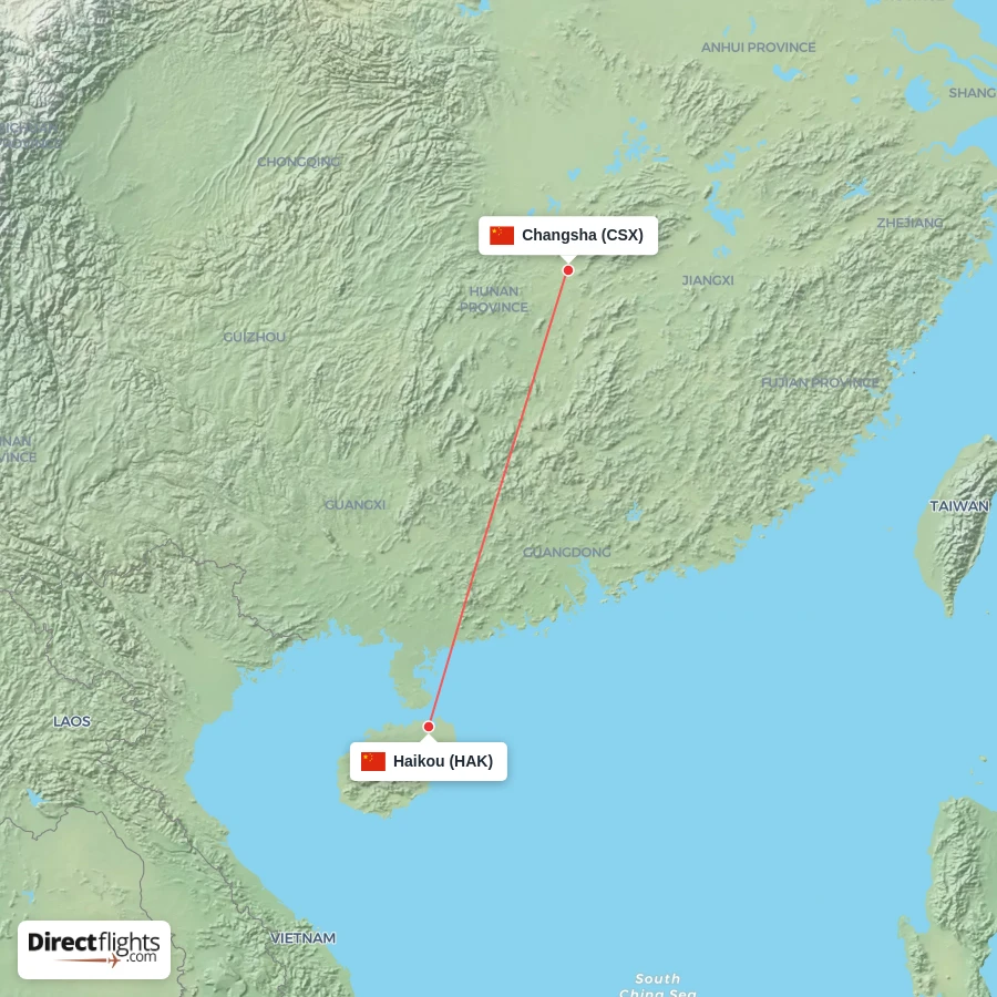 CSX - HAK route map