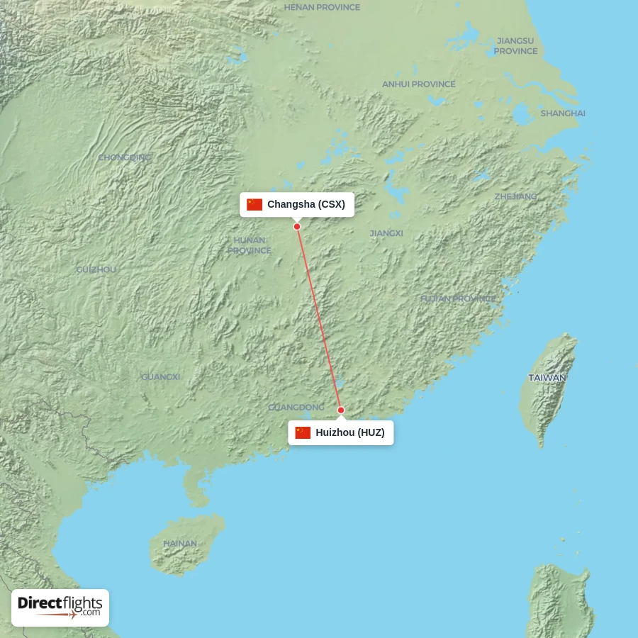 CSX - HUZ route map