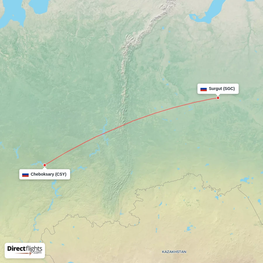 CSY - SGC route map