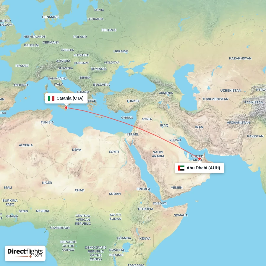 CTA - AUH route map