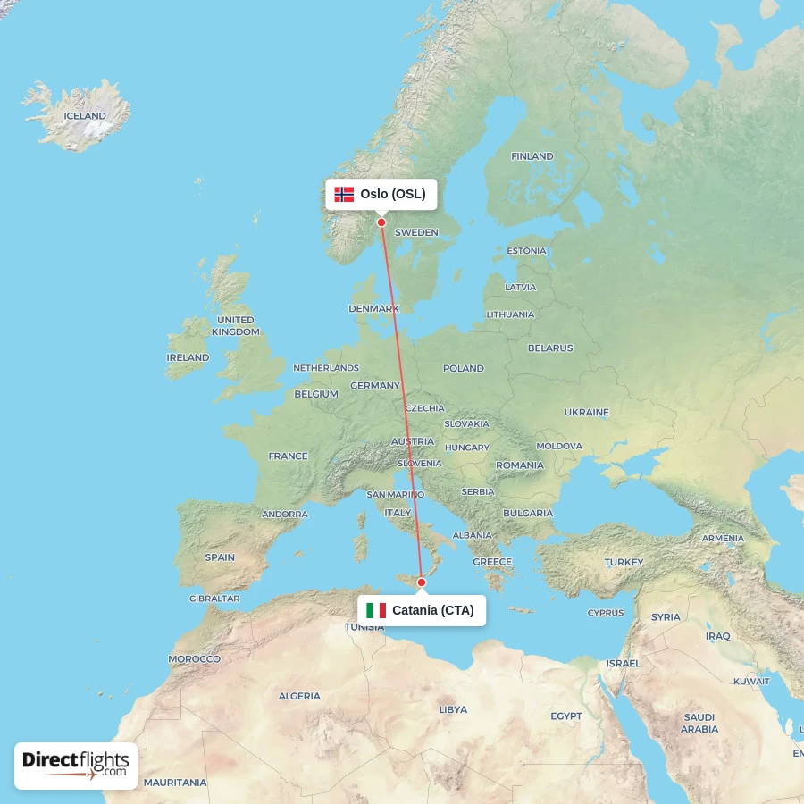 CTA - OSL route map
