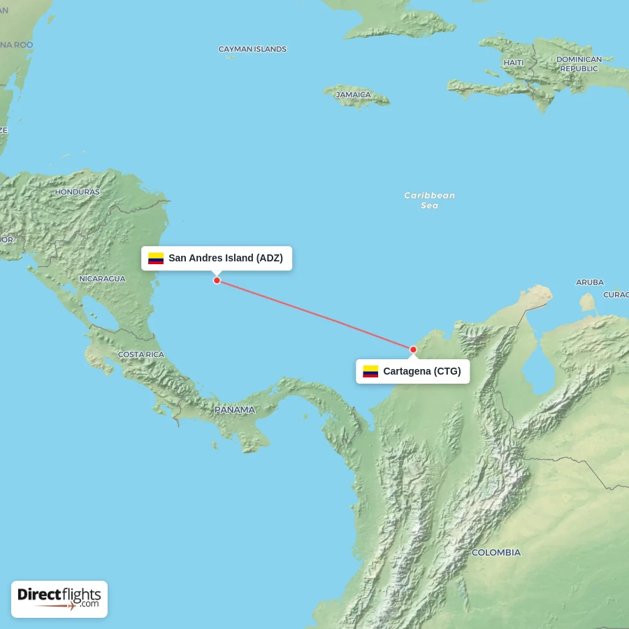 CTG - ADZ route map