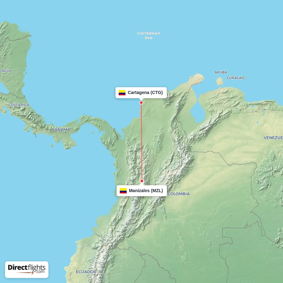 CTG - MZL route map