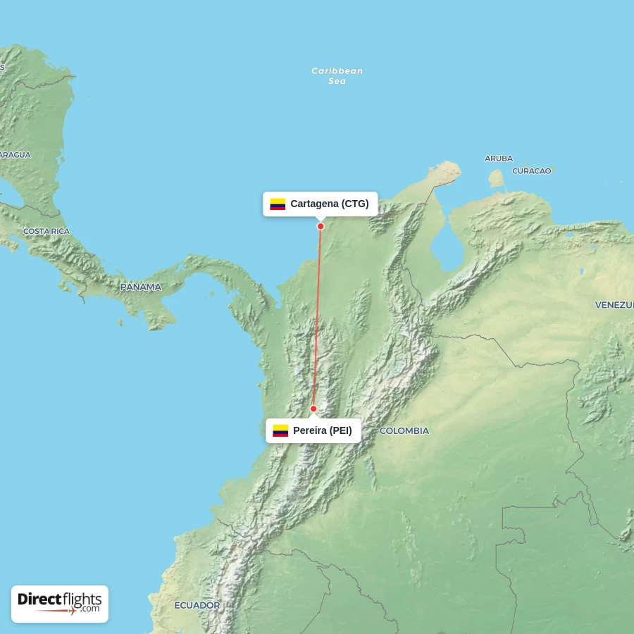 CTG - PEI route map