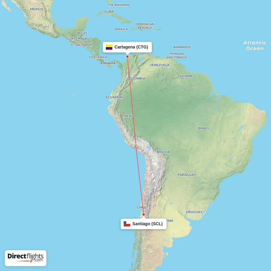 CTG - SCL route map