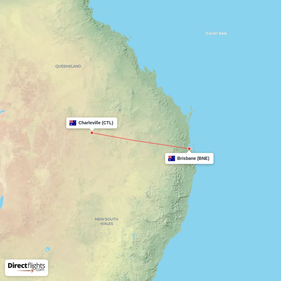 CTL - BNE route map