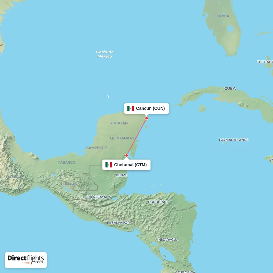 CTM - CUN route map