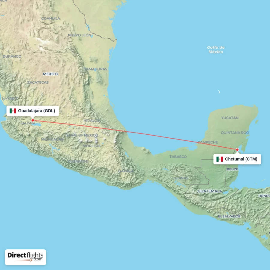 CTM - GDL route map