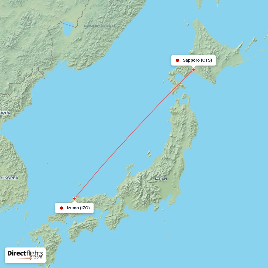 CTS - IZO route map