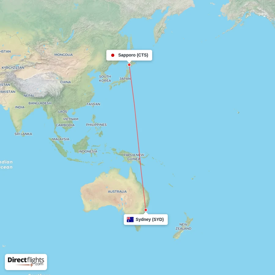 CTS - SYD route map