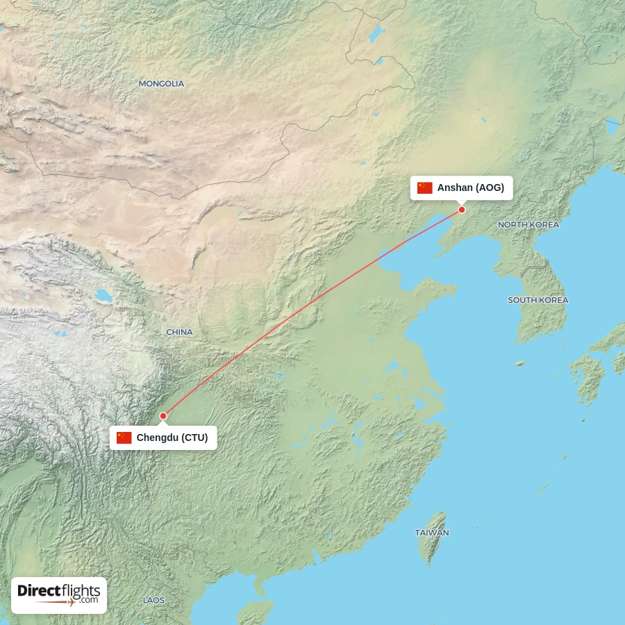 CTU - AOG route map