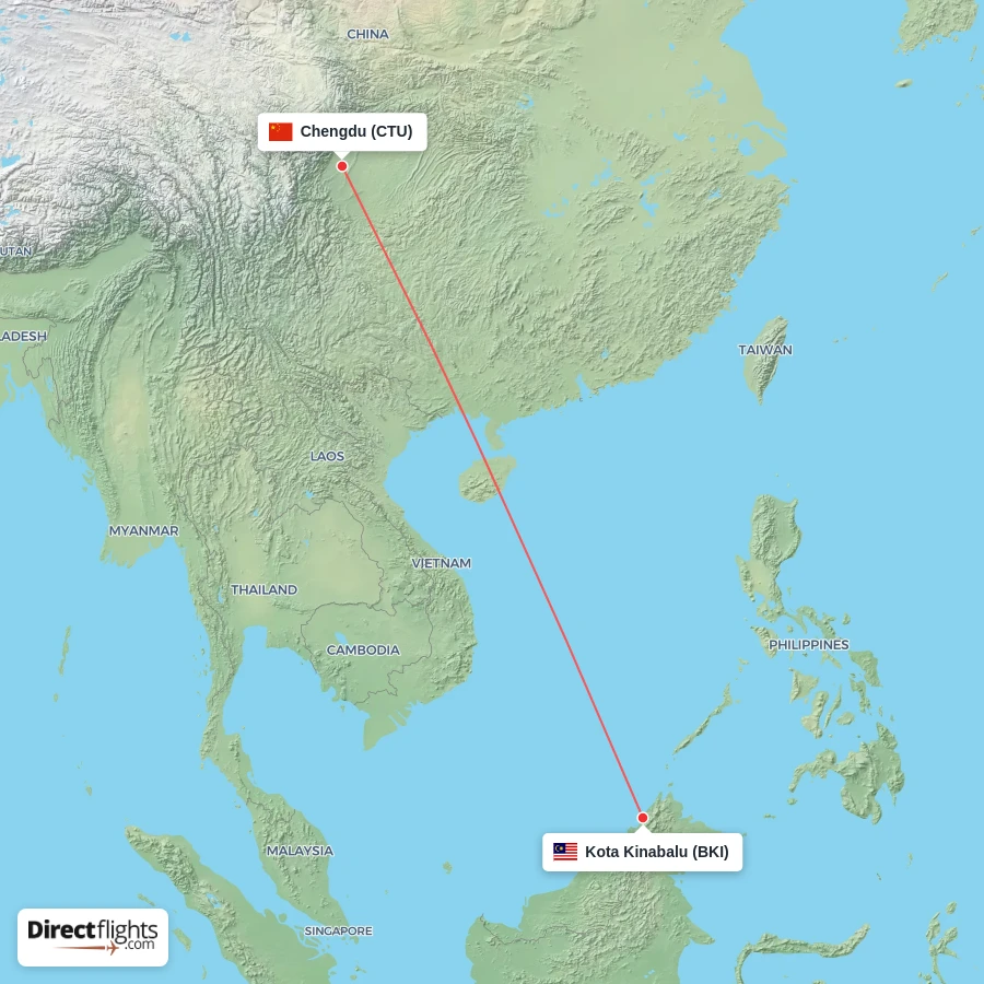 CTU - BKI route map