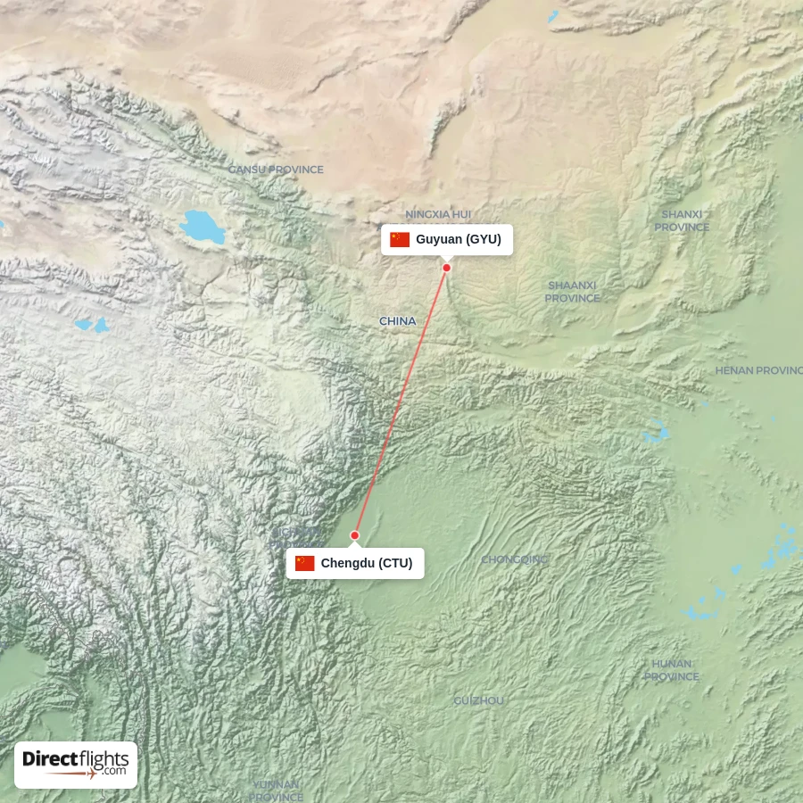 CTU - GYU route map