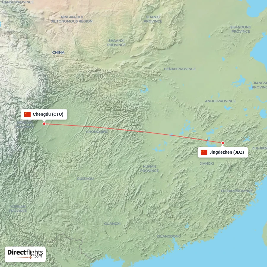 CTU - JDZ route map