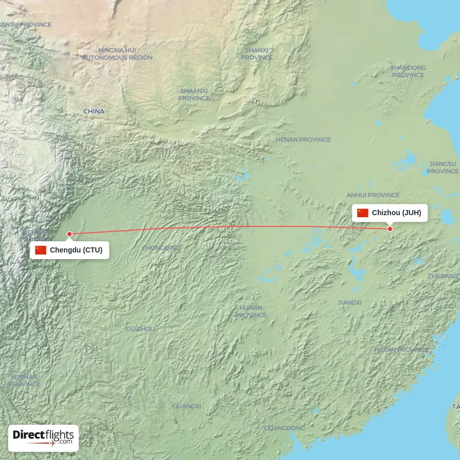 CTU - JUH route map
