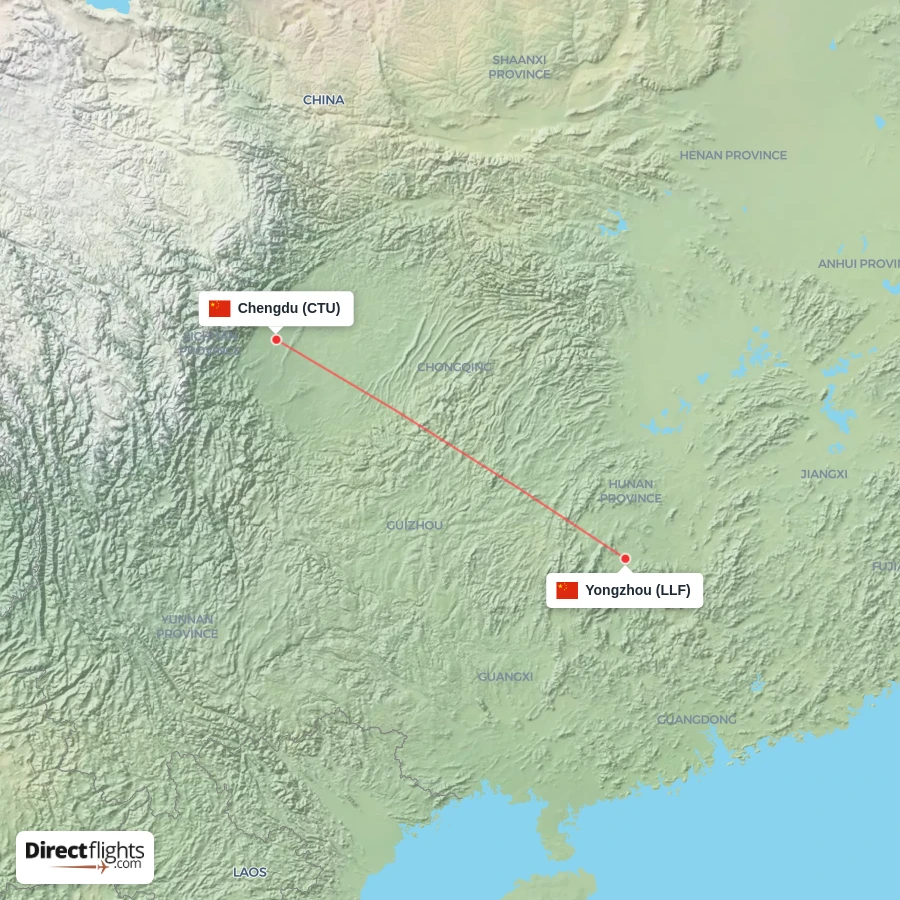 CTU - LLF route map