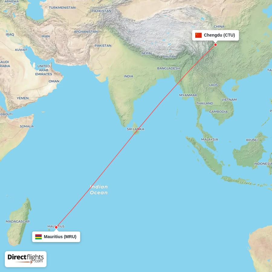 CTU - MRU route map