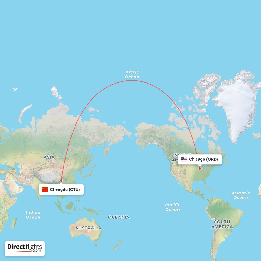 CTU - ORD route map