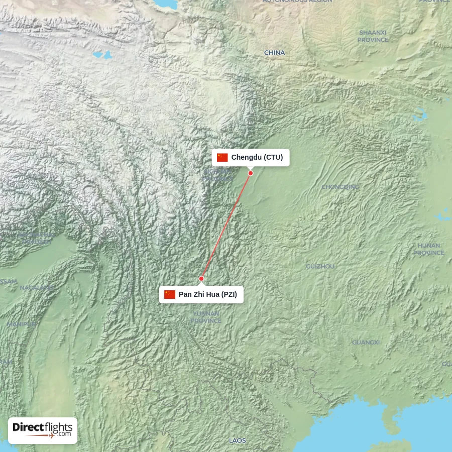 CTU - PZI route map