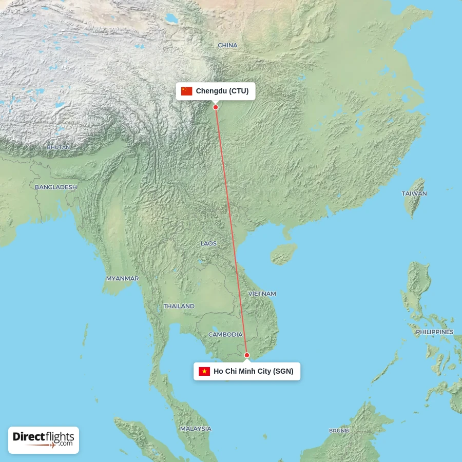 CTU - SGN route map