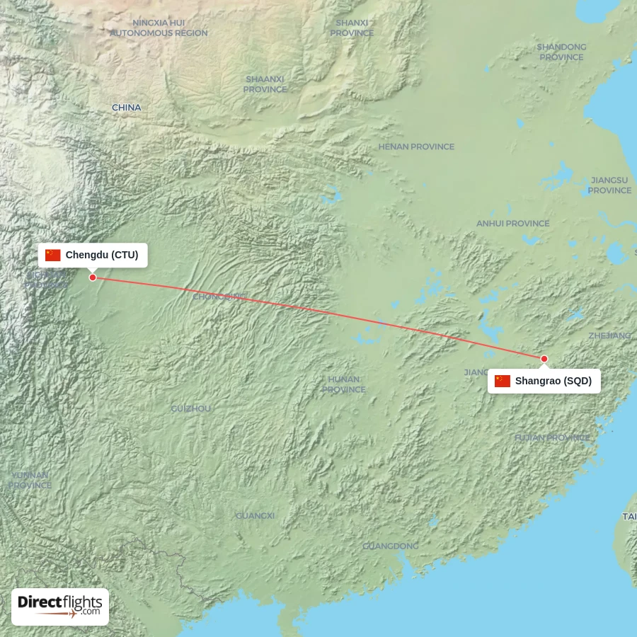 CTU - SQD route map