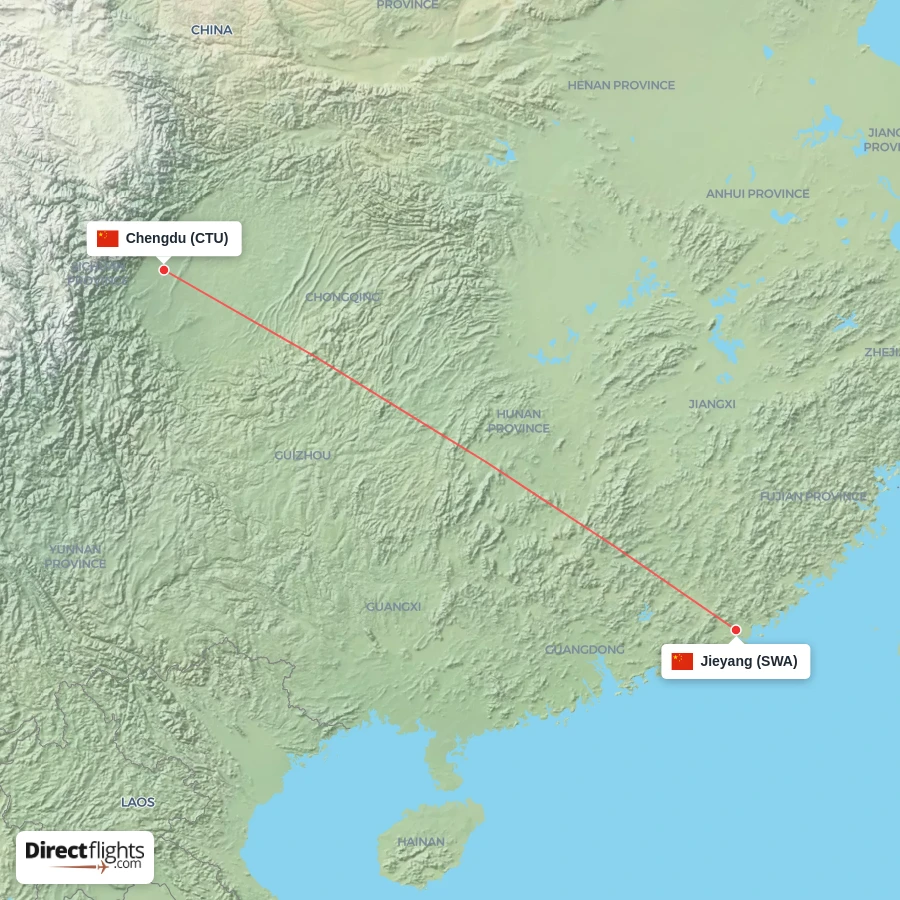 CTU - SWA route map