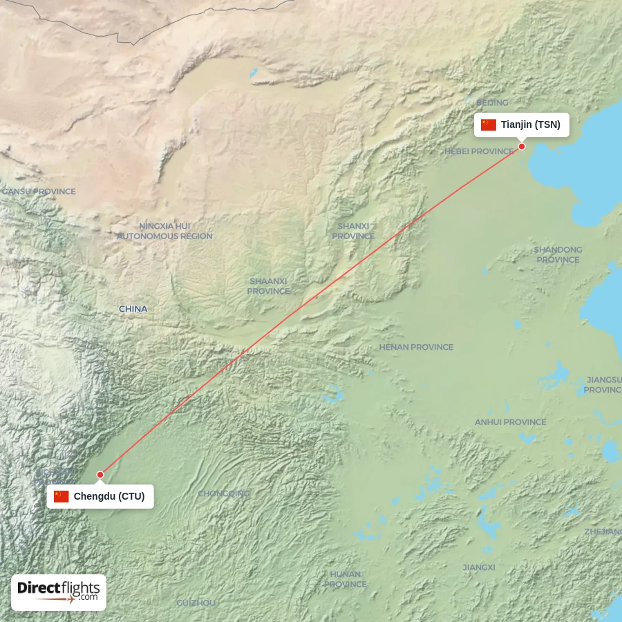 CTU - TSN route map
