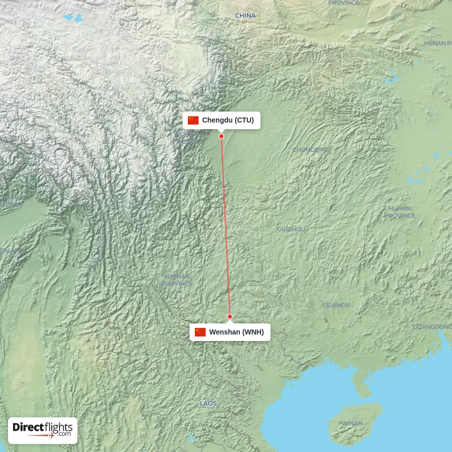 CTU - WNH route map