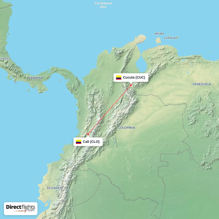 CUC - CLO route map
