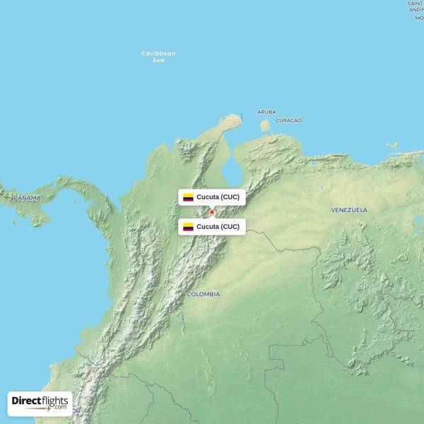Cucuta - Cucuta direct flight map
