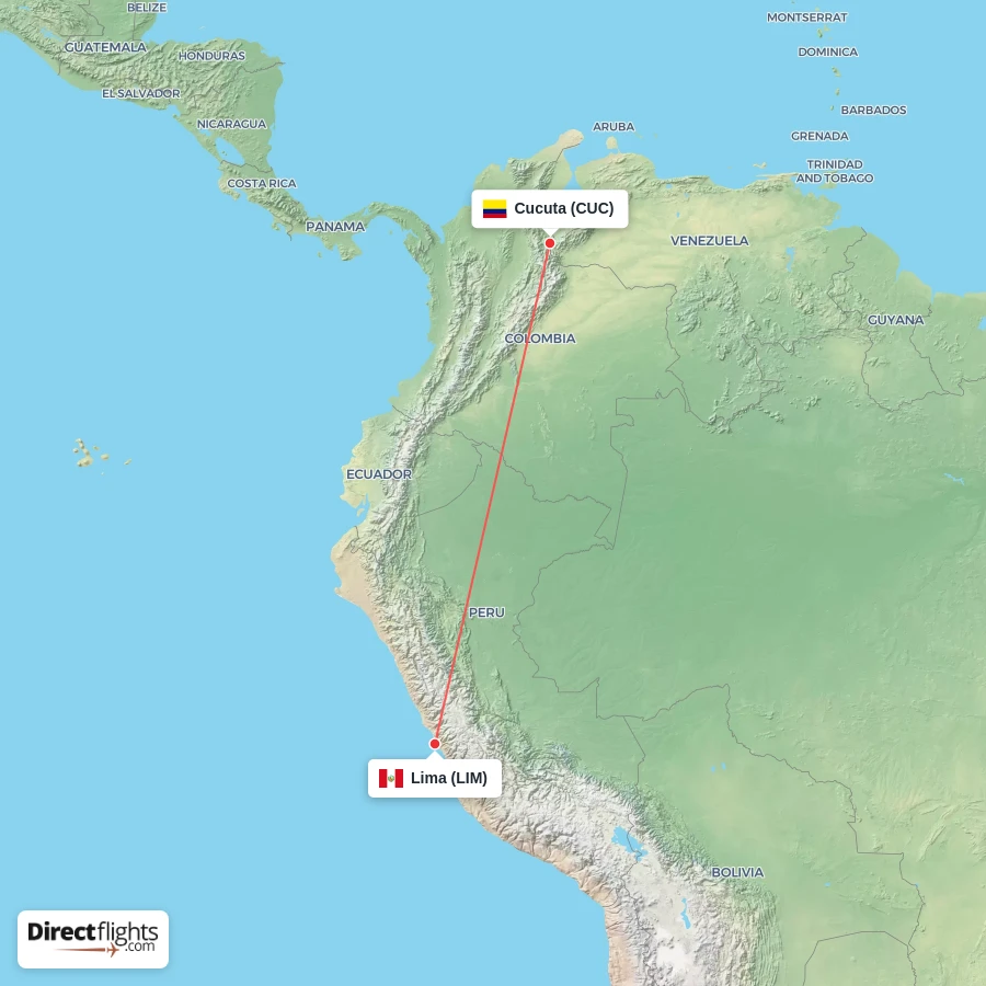 CUC - LIM route map