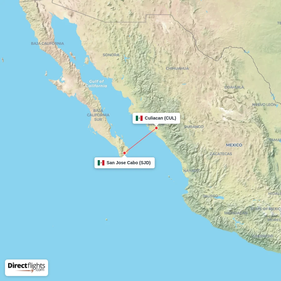 CUL - SJD route map