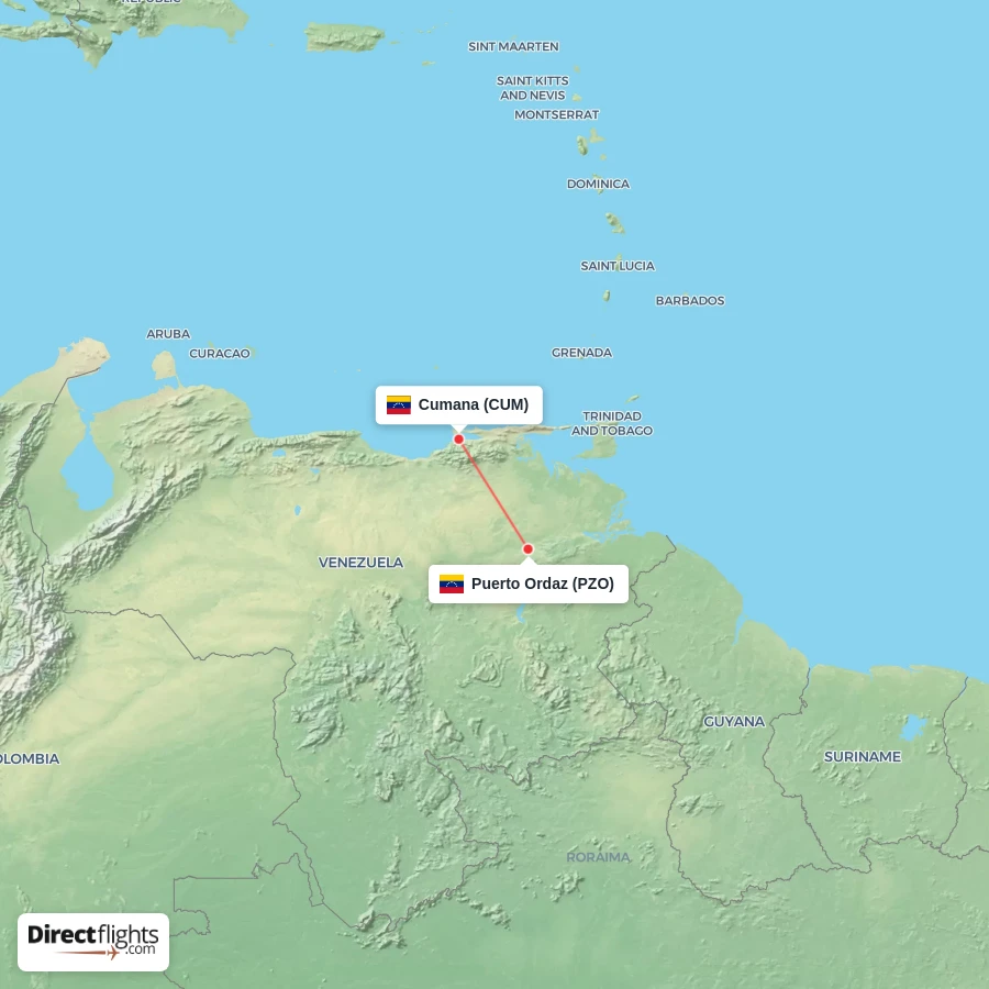CUM - PZO route map
