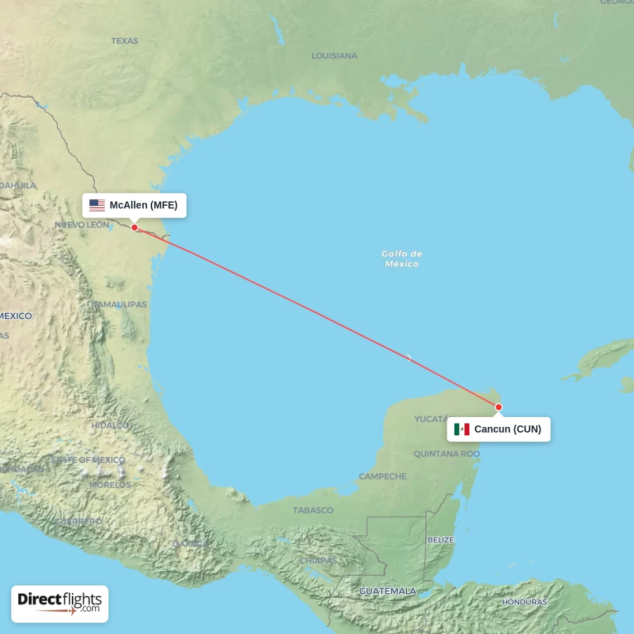 CUN - MFE route map