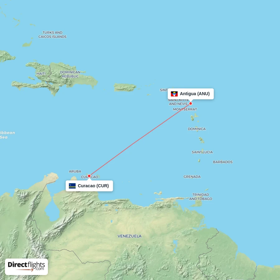 CUR - ANU route map