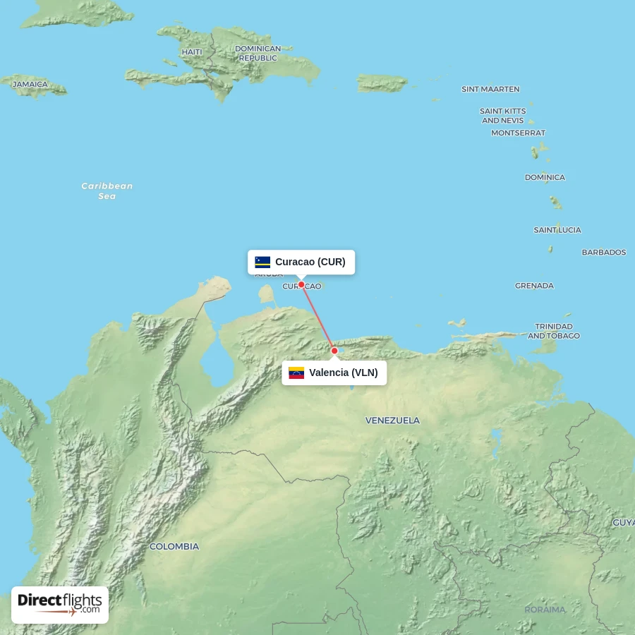 CUR - VLN route map
