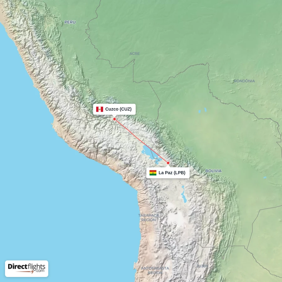 CUZ - LPB route map