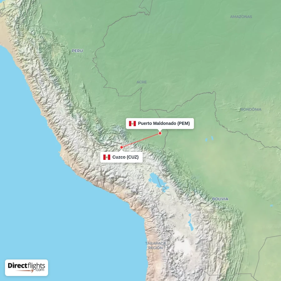 CUZ - PEM route map