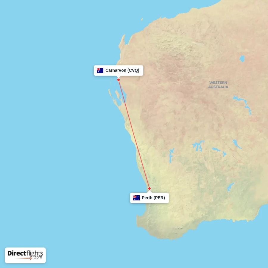 CVQ - PER route map