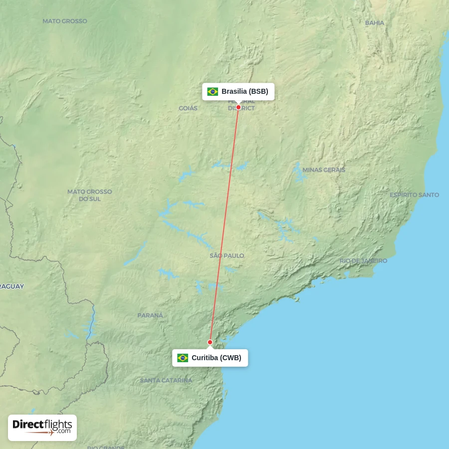 CWB - BSB route map